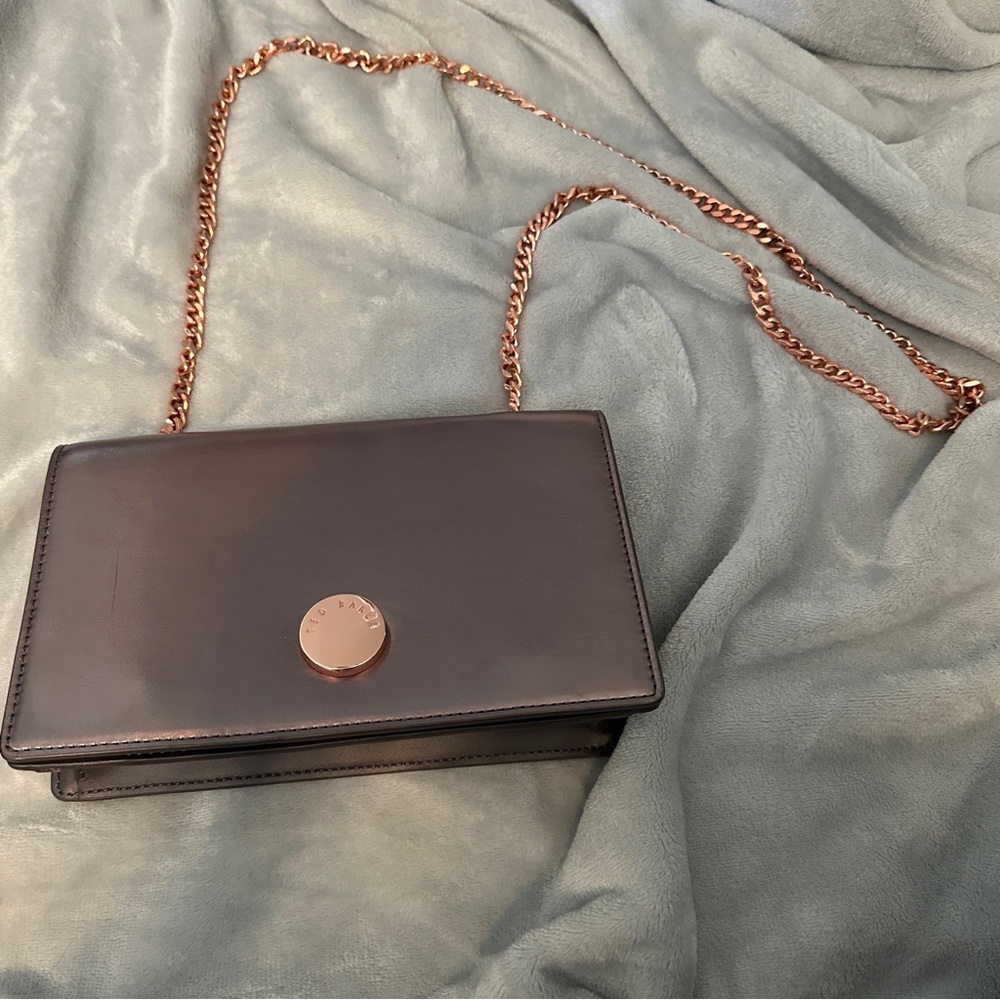 NWT Ted Baker Metallic Crossbody Evening Bag